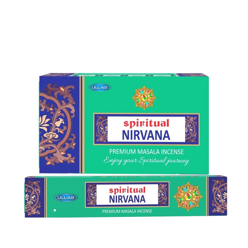 Ullas Spiritual Nirvana Agarbathi Premium Masala Incense Sticks with Rich Masala Fragrance , 180 Incense Sticks - Image 1